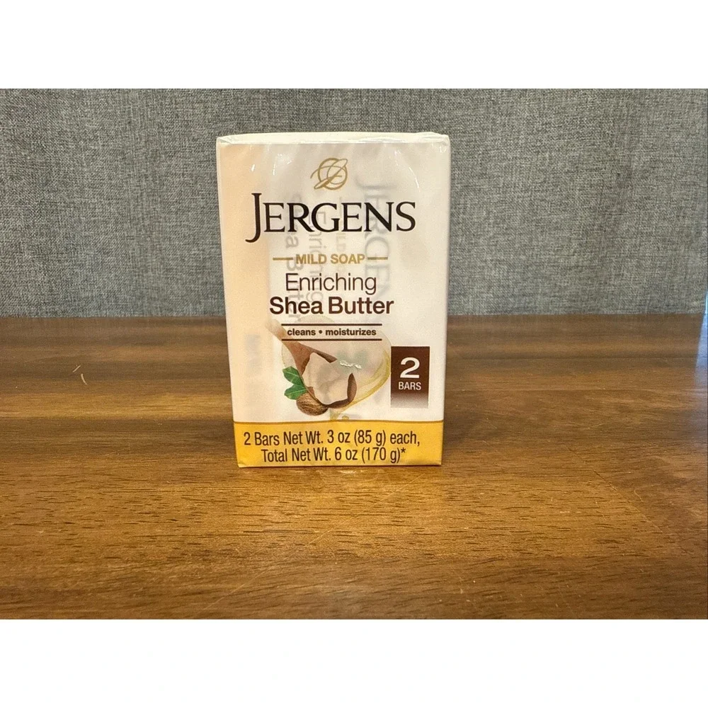 14 Bars Jergens Mild Soap Enriching Shea Butter 7 Packs w/ 2 Bars Each 3 oz Bars